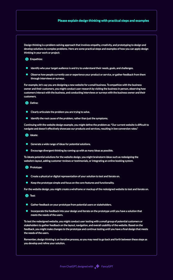 ChatGPT explainer example